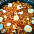 Guiso de calamares con fideos