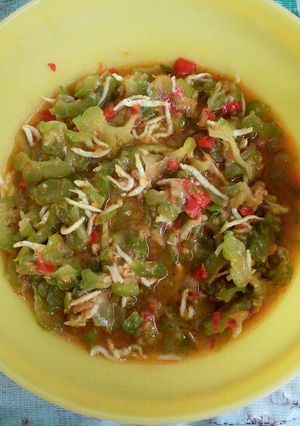 Foto resep Paria tumis teri nasi