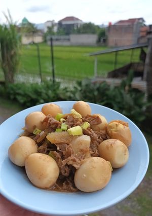 Foto resep Beef Slices Teriyaki dan Telur Puyuh