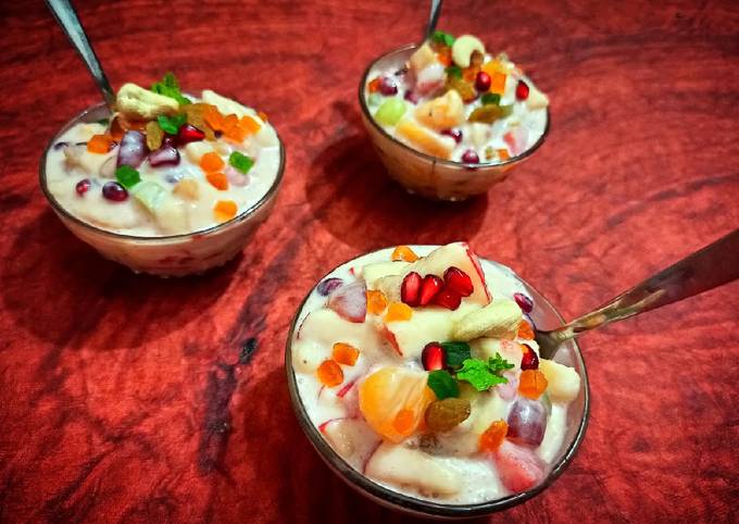 Recipe of Perfect Fruit salad with coconut milk