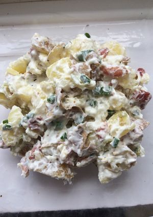 A picture of Loaded potato salad.