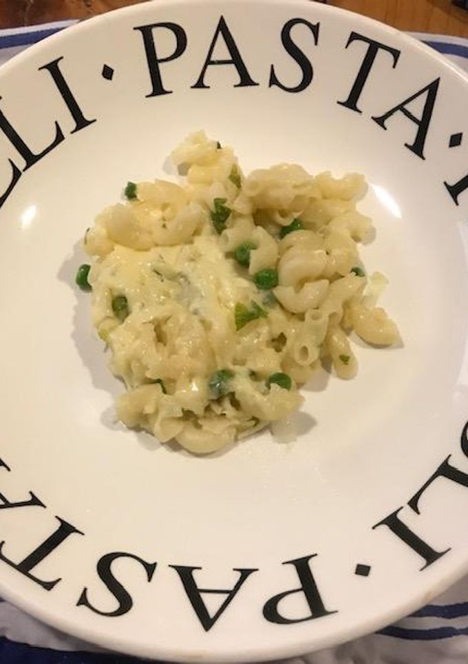 Una foto de Pasta con chícharos