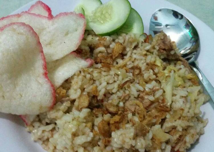 Resep Nasi goreng tuna + sayuran Anti Gagal