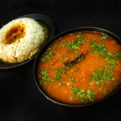 A picture of Tomato Rasam.
