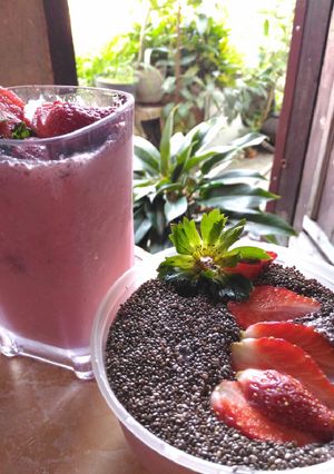 Foto resep Strawbery smoothie