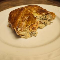 A picture of Brad's Salmon Wellington.