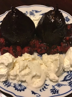 A picture of California Farm Chocolate Pear Dessert.