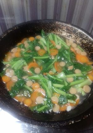 Foto resep Sayur Sawi Sosis Wortel