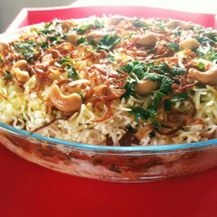 A picture of Mixed Vegetables Biryani.