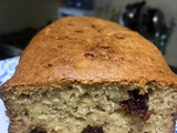 Budín de banana y arándanos