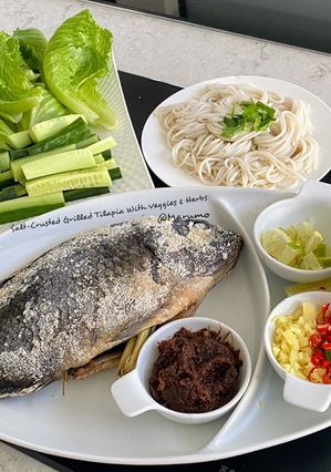 A picture of Salt-Crusted Grilled Tilapia With Veggies & Herbs.