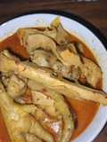 Rebung ceker ayam bumbu adas pedas santan