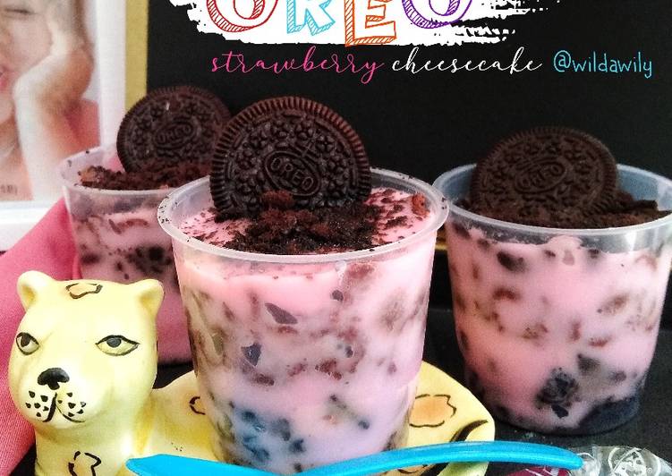 Langkah Mudah untuk Membuat Oreo Strawberry Cheesecake, Bikin Ngiler