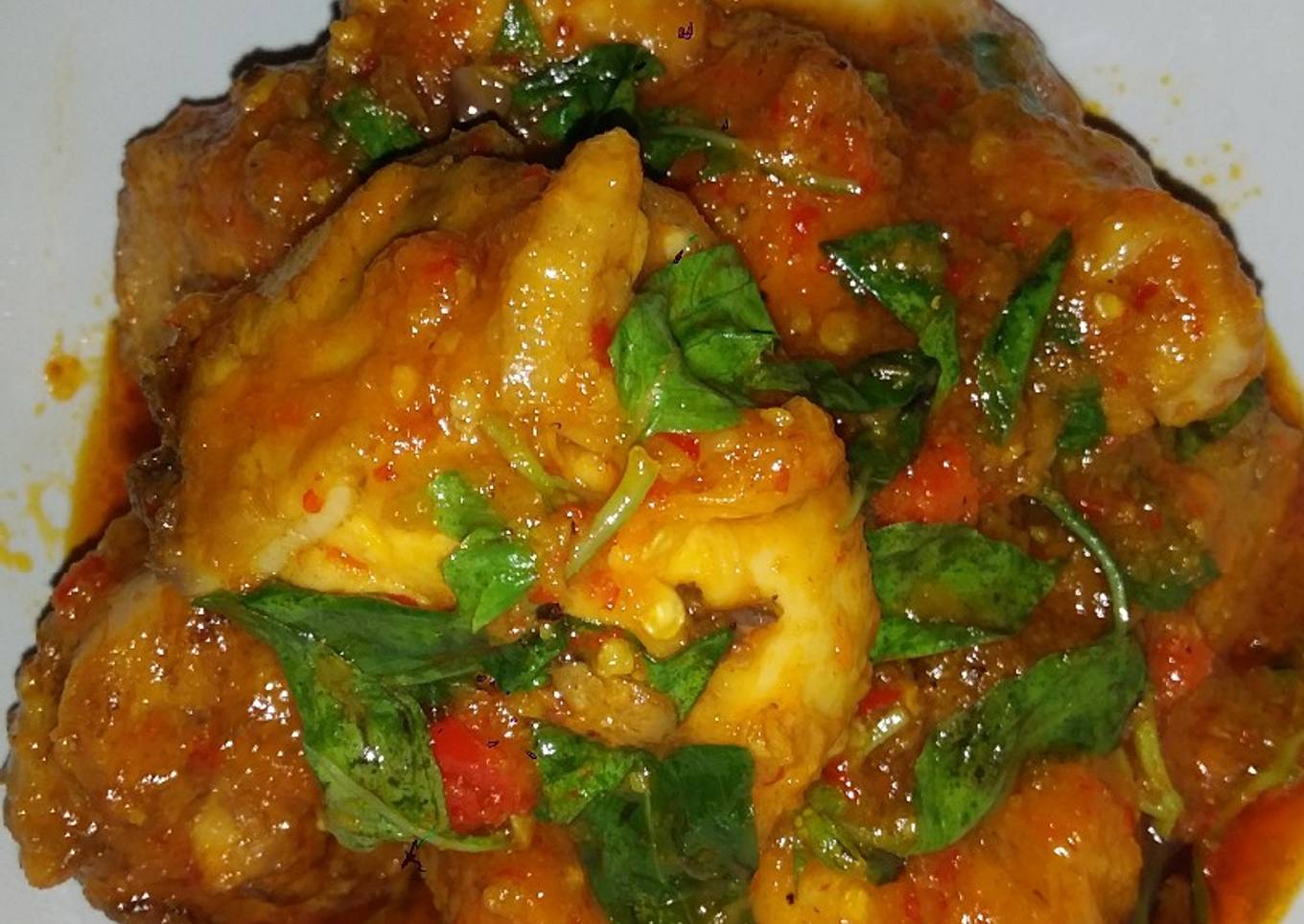 Ayam rica kemangi bumbu olahan