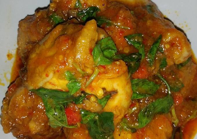 Ayam rica kemangi bumbu olahan