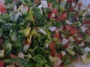 Una foto de lechuga picada