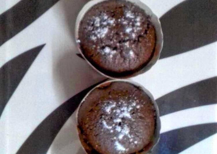 Eggless chocolate muffins