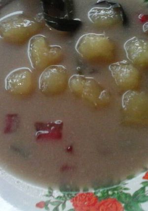 Foto resep Kolak bola singkong berwarna
