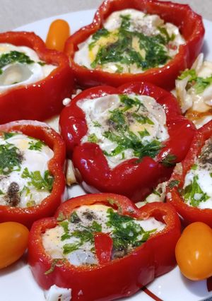 Paprikában sült tükörtojás recept fotója