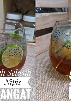Foto resep Teh Selasih Nipis Hangat/Es Teh Selasih Nipis