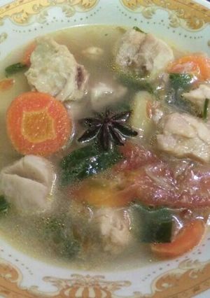 Foto resep Sop ayam bakso