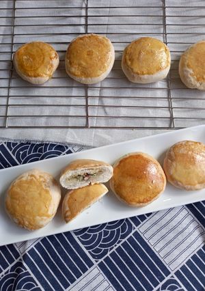 Hình của món Bánh pía bằng nồi chiên không dầu.