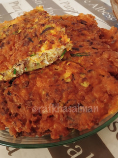 Foto resep Omelet (Telur Dadar) Berenda Wortel Daging Sapi