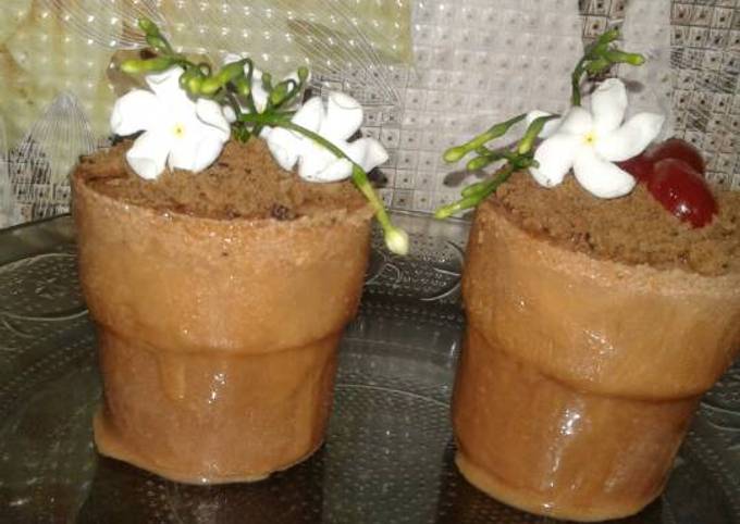 Chocolate magic flower pot Recipe by Madhu Bala Cookpad