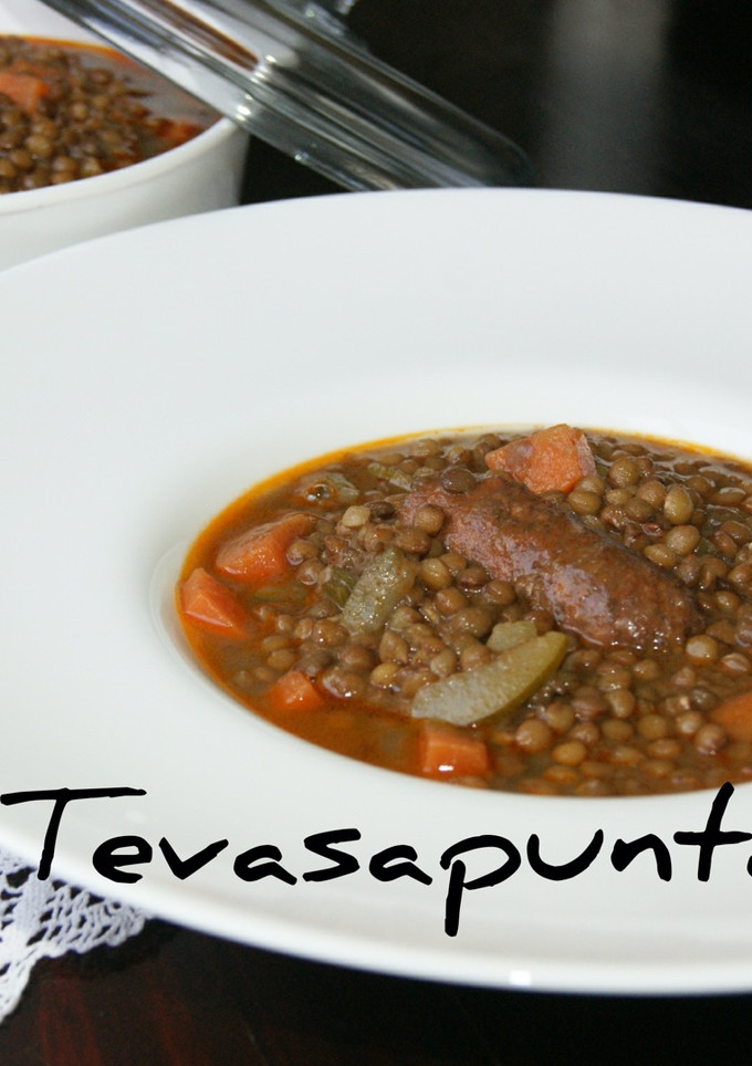 Una foto de Lentejas al curry rojo