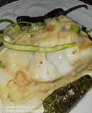 Bacalao al pil pil con diferentes texturas