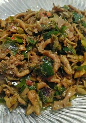 Foto resep Usus Sambal Ijo / Tumis Usus Cabe Ijo