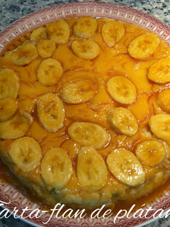 Una foto de Tarta- Flan de Plátano