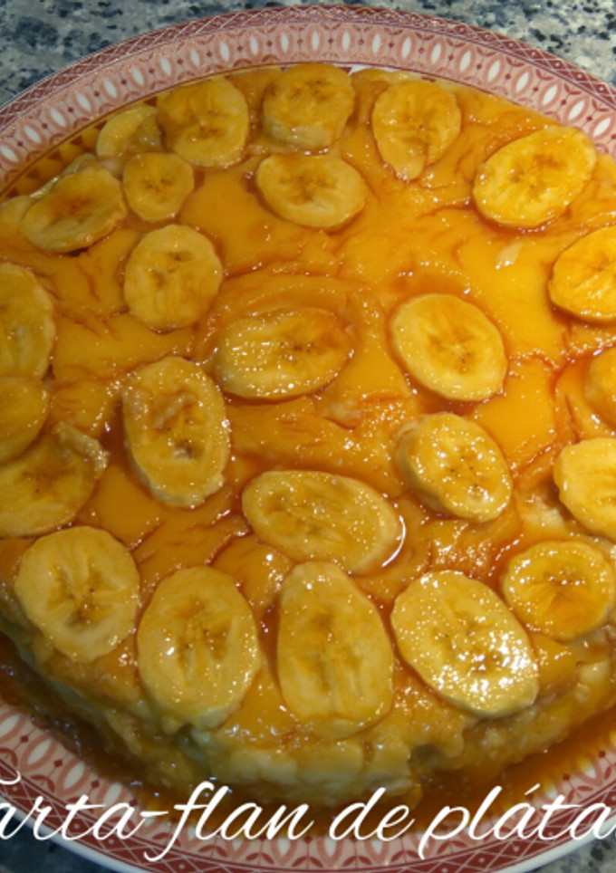 Una foto de Tarta- Flan de Plátano