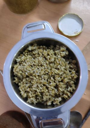 A picture of #cook pad india#Curry leaves rice go with cucumber raitha.