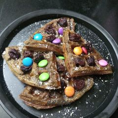 A picture of Vegan chocolate waffle.