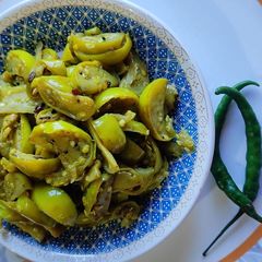 A picture of Bitter eggplant bhaji.