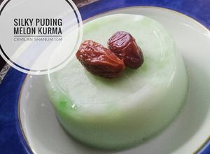 Foto resep Silky puding melon kurma cemilan mpasi 10m