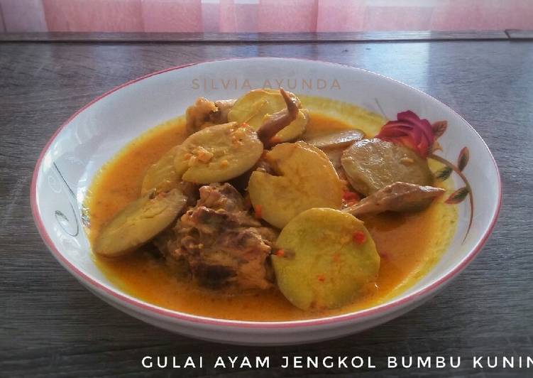 Gulai Ayam Jengkol Bumbu Kuning