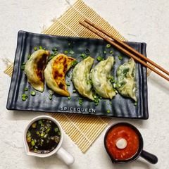 A picture of Pot Stickers.