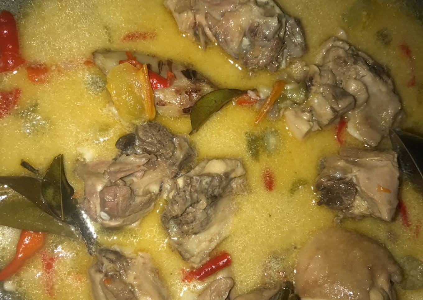 Garang asem daging ayam (tanpa dibungkus daun pisang)