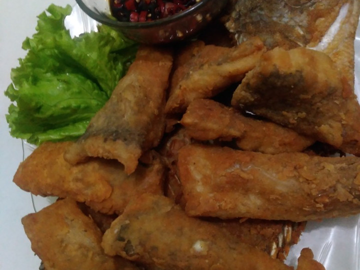 Cara Buat Ikan gurame goreng tepung sambel kecap Gampang