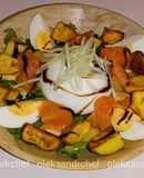 Салат з бурратою🧀 та червоною рибою /Salad with burrata and red fish