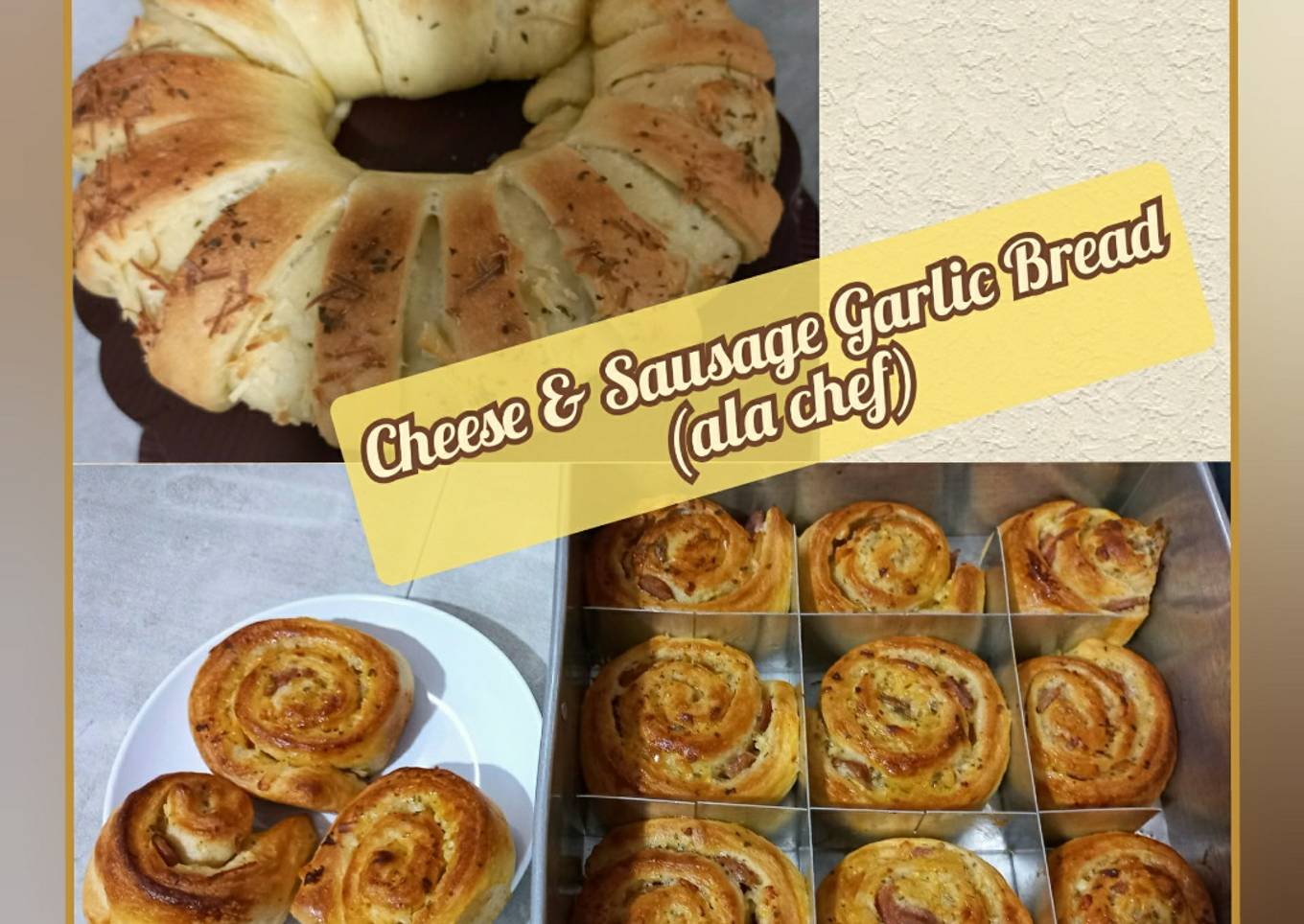 Cheese & Sausage Garlic Bread