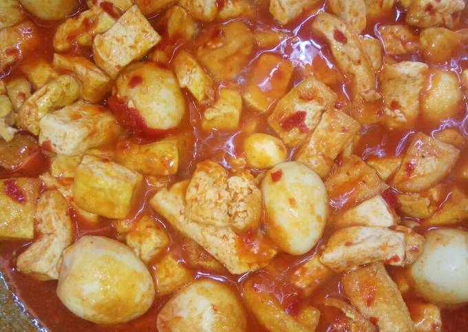 Resep Balado tahu telor puyuh oleh Nok Alit - Cookpad