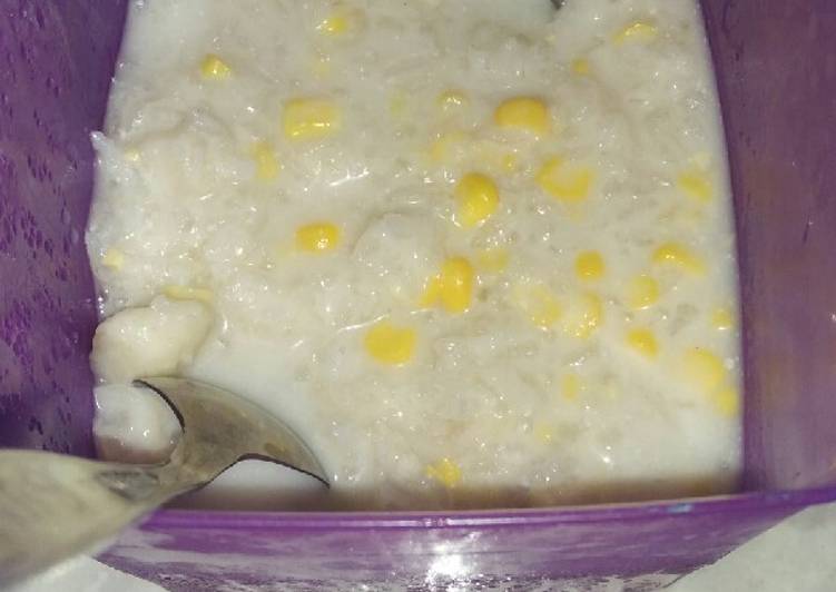 Resep Bubur ketan jagung | Bahan Membuat Bubur ketan jagung Yang Enak Banget