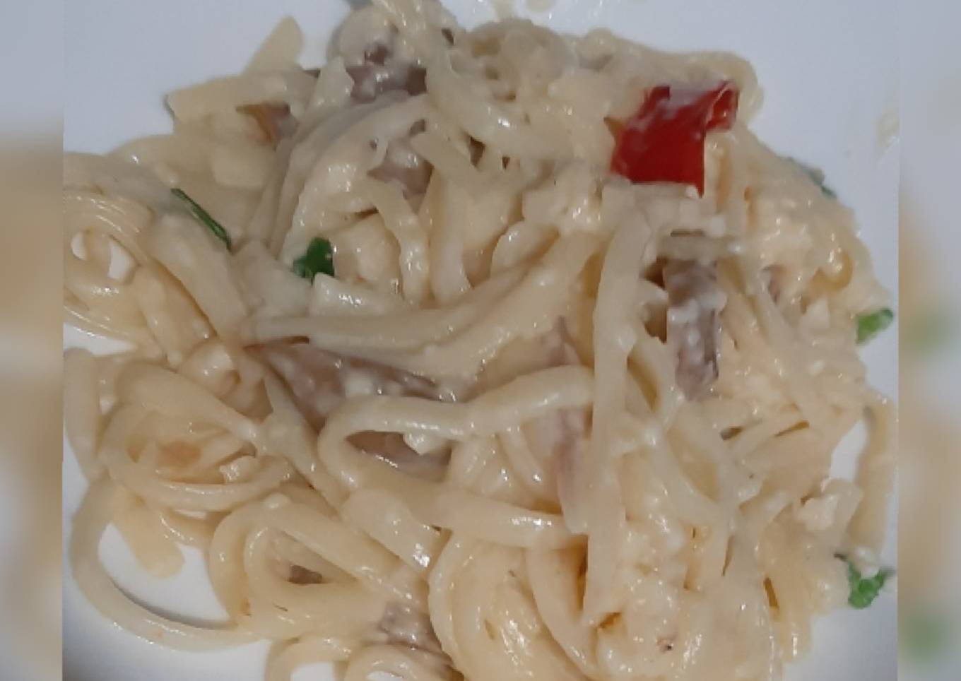 Fettucine creamy enak simpel tanpa telur MPASI 1+