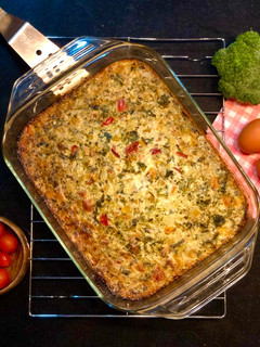 A picture of Peppery Crustless quiche.