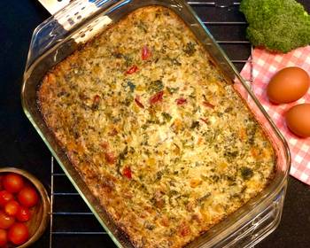 Easy Serving Recipe Peppery Crustless quiche Savory Delicious