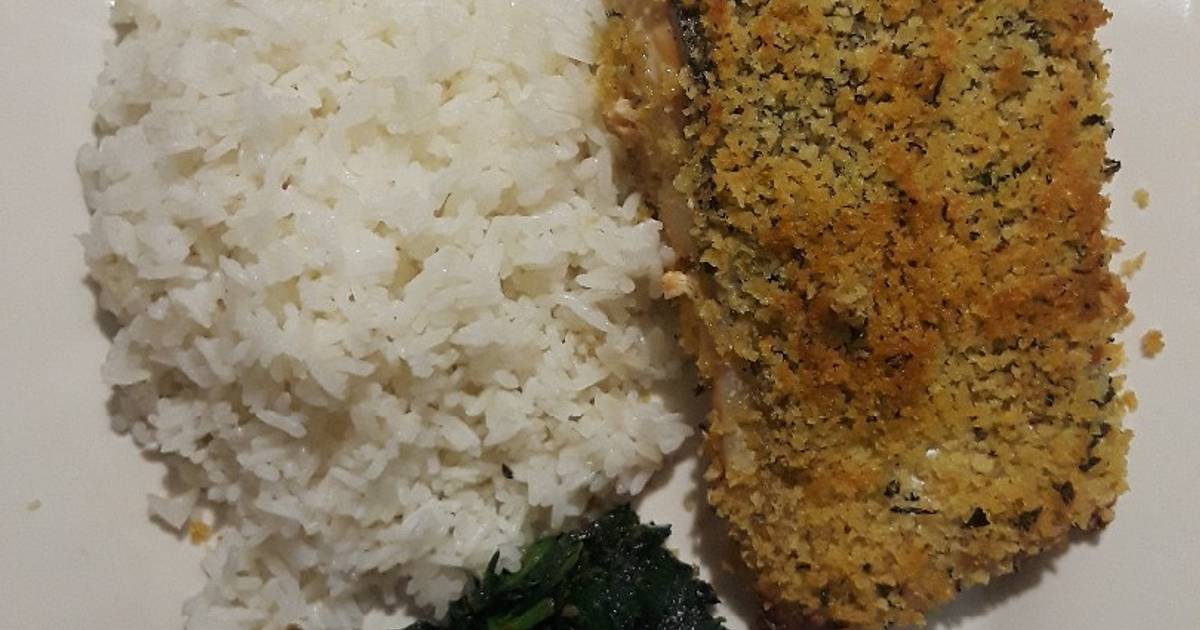 Panko Crusted Honey Mustard Salmon Recipe by ecritor Cookpad