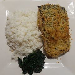 A picture of Panko Crusted Honey Mustard Salmon.